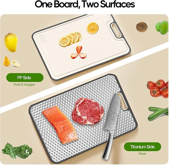 Titanium Cutting Board, Double Sided Board - Image 6