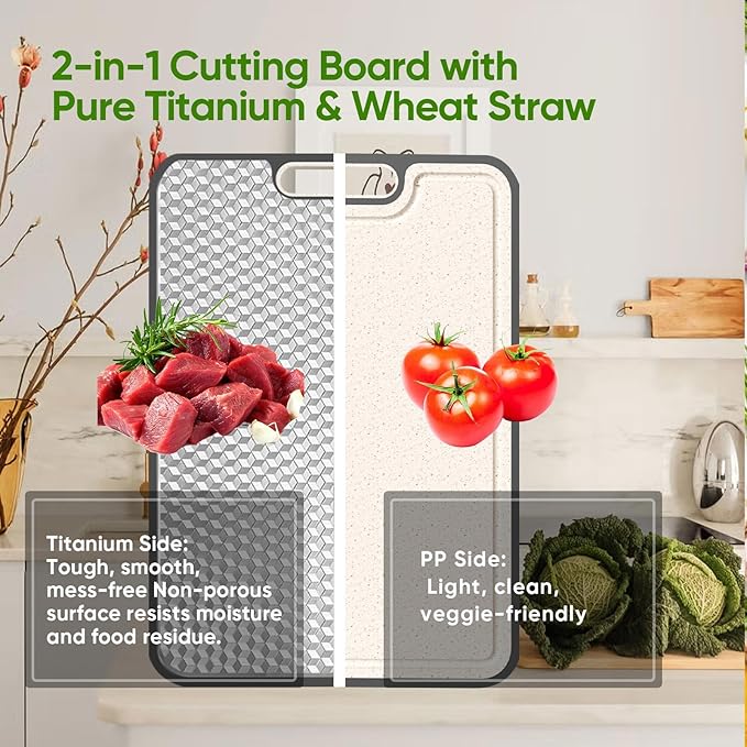 Titanium Cutting Board, Double Sided Board - Image 5