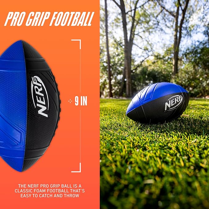 Nerf Pro Grip Football, Blue, Foam Ball - Image 3