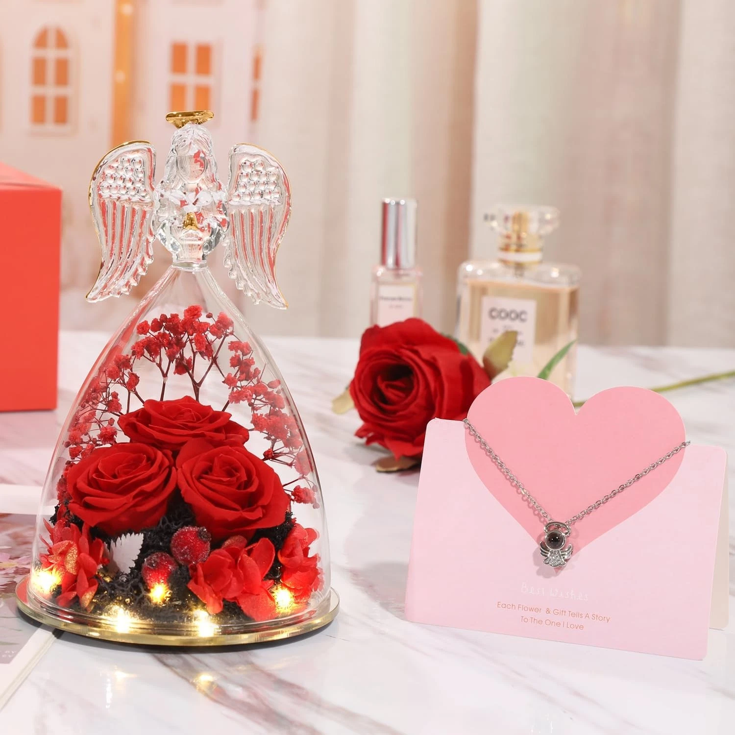 ANWEAO Valentines Day Gifts for Women Birthday Preserved Rose Forever Flower - Image 3